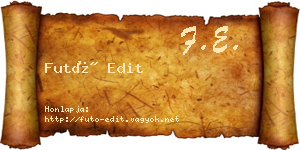 Futó Edit névjegykártya